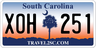 SC license plate XOH251