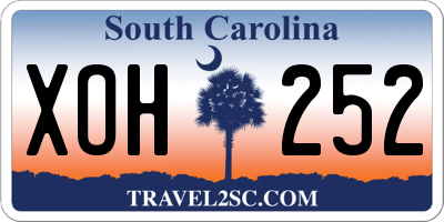 SC license plate XOH252