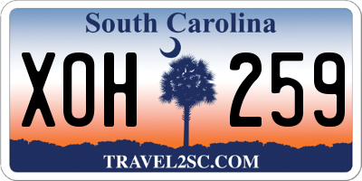 SC license plate XOH259
