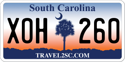 SC license plate XOH260