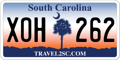 SC license plate XOH262