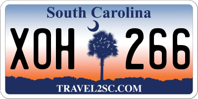 SC license plate XOH266