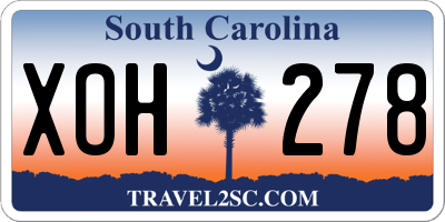 SC license plate XOH278
