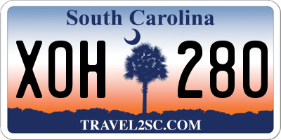SC license plate XOH280