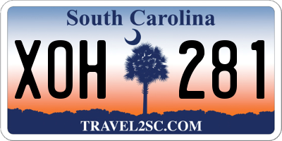 SC license plate XOH281