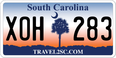 SC license plate XOH283