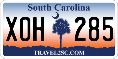 SC license plate XOH285