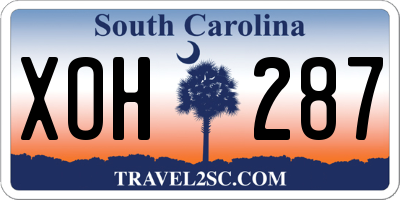 SC license plate XOH287