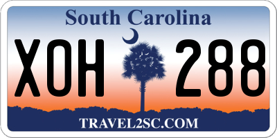 SC license plate XOH288