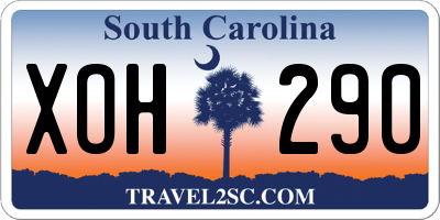 SC license plate XOH290