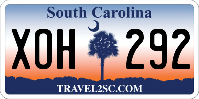 SC license plate XOH292