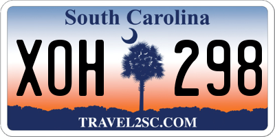 SC license plate XOH298