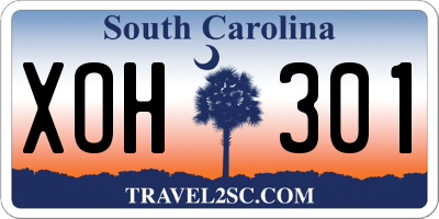 SC license plate XOH301