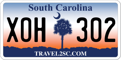 SC license plate XOH302