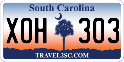 SC license plate XOH303