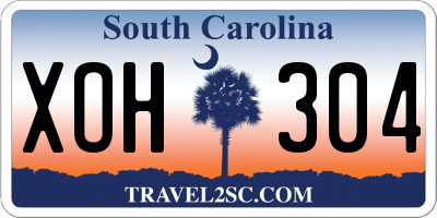 SC license plate XOH304