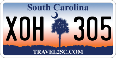 SC license plate XOH305