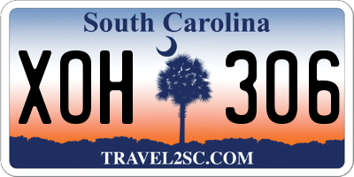SC license plate XOH306