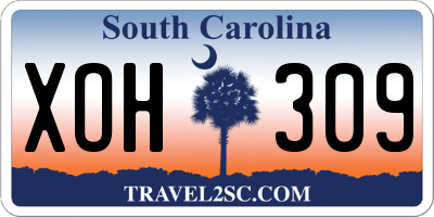SC license plate XOH309