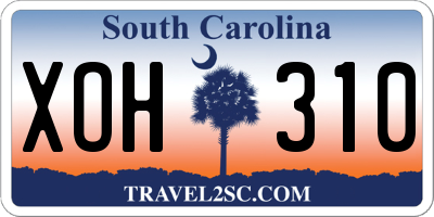 SC license plate XOH310