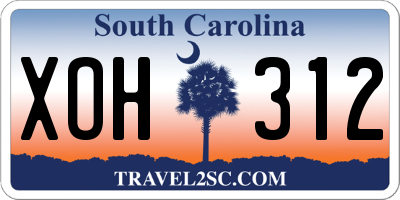 SC license plate XOH312