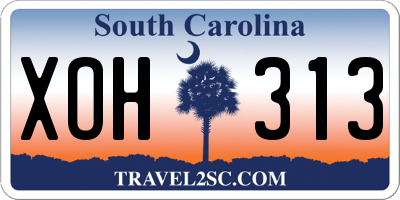 SC license plate XOH313