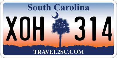 SC license plate XOH314