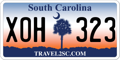 SC license plate XOH323