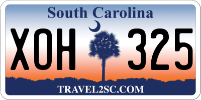 SC license plate XOH325