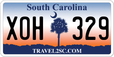 SC license plate XOH329