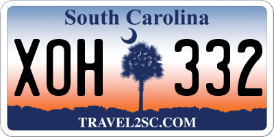 SC license plate XOH332