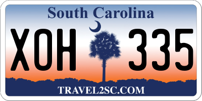 SC license plate XOH335