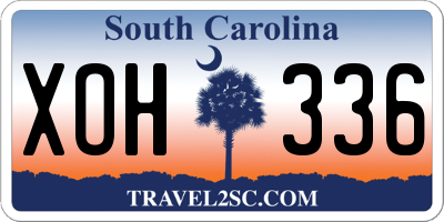 SC license plate XOH336