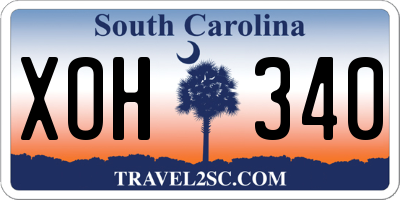 SC license plate XOH340