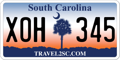 SC license plate XOH345