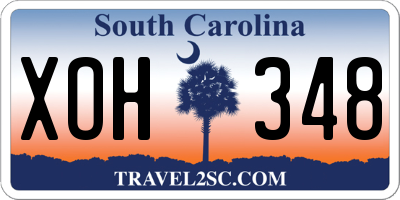 SC license plate XOH348