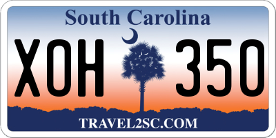 SC license plate XOH350