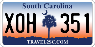 SC license plate XOH351