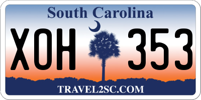 SC license plate XOH353