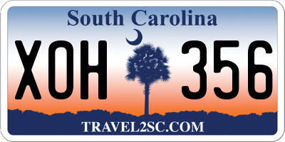 SC license plate XOH356