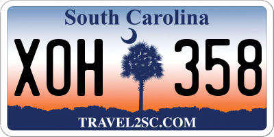 SC license plate XOH358