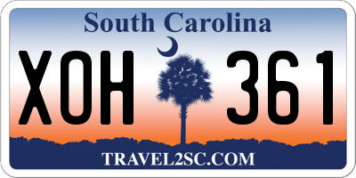 SC license plate XOH361