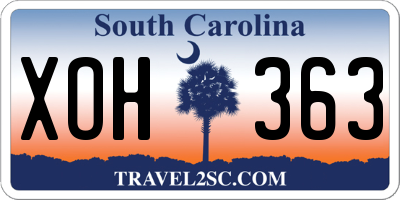 SC license plate XOH363