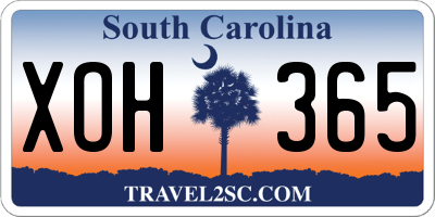SC license plate XOH365