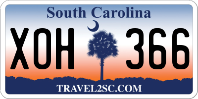 SC license plate XOH366
