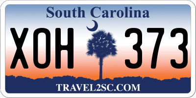 SC license plate XOH373