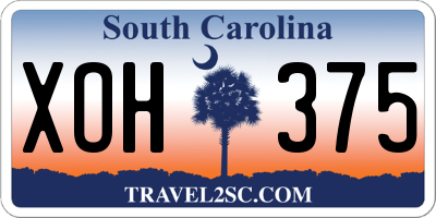 SC license plate XOH375