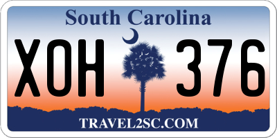 SC license plate XOH376
