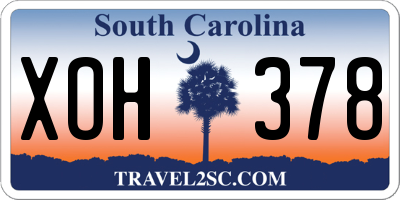 SC license plate XOH378