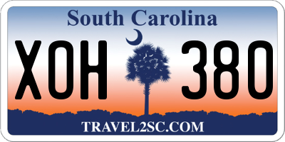 SC license plate XOH380